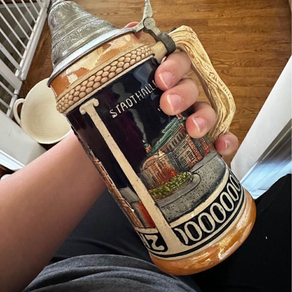 Antique German beer stein